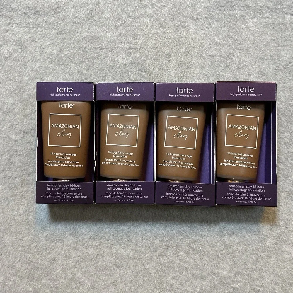 Tarte Amazonian Clay 16-Hr Full Coverage Foundation 57N Rich Neutral LOT OF 4 - Picture 1 of 6
